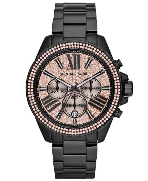 michael kors black glitter watch|A Sleek Accessory: Women’s Black Watches .